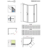 Душевой угол Radaway Premium Plus E190 1000х800 хром,прозрачное стекло