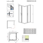 Душевой угол Radaway Premium Plus D190 1200х800 хром,прозрачное стекло