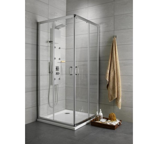 Душевой угол Radaway Premium Plus C190 800х800 хром,коричневое стекло