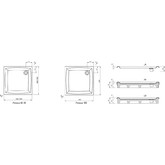 Душевой поддон Ravak Galaxy Perseus LA 800x800