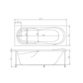 Акриловая ванна Aquatika Astra Standart 170x70 без гидромассажа