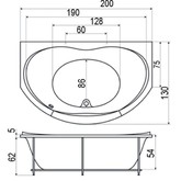 Акриловая ванна Aquatika Aquarama Standart 200x75x130 без гидромассажа