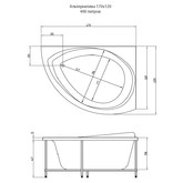 Акриловая ванна Aquatika Alternativa Standart 170x120 R без гидромассажа