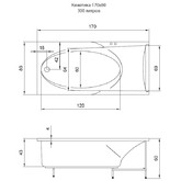 Акриловая ванна Aquatika Kinetika Standart 170x80 без гидромассажа