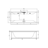 Акриловая ванна Aquatika Minima Standart 180x80 без гидромассажа