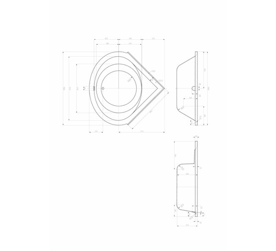 Акриловая ванна Aquatika Opera Standart 168x168 без гидромассажа