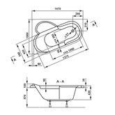 Акриловая ванна Vagnerplast Selena 147x100 R