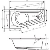 Акриловая ванна Riho Delta 150x80 L