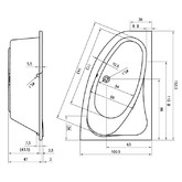 Акриловая ванна Riho Lyra 153x100 L