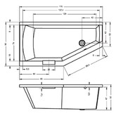 Акриловая ванна Riho Geta 170x90 R