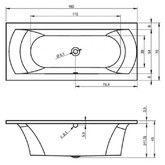 Акриловая ванна Riho Linares 160x70