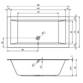 Акриловая ванна Riho Lugo 180x90
