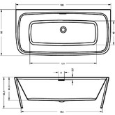 Акриловая ванна Riho Adore FS 180x86