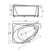 Акриловая ванна Акватек Альтаир 160x120 левая