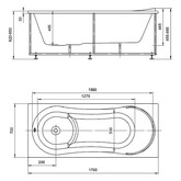 Акриловая ванна Акватек Афродита 170x70 