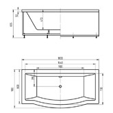 Акриловая ванна Акватек Гелиос 180x90 