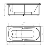 Акриловая ванна Акватек Лея 170x75 