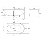 Акриловая ванна BelBagno BB71-1700 170x80