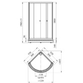 Душевой угол Радомир 900x900 низ.поддон прозр.стекло