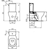 Унитаз компакт Ideal Standart Tesi T008201 Aquablade сидение  дюропласт микролифт