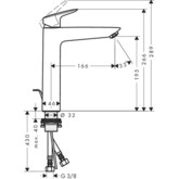 Смеситель для раковины HANSGROHE Logis 190 71090000 с д/к