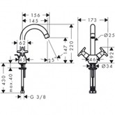 Смеситель для раковины HANSGROHE Logis 71270000 с д/к