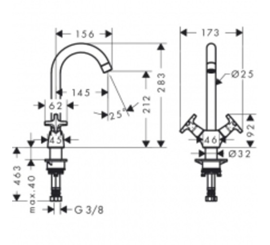 Смеситель для кухни HANSGROHE Logis 71285000 