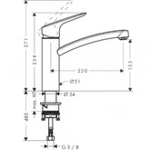 Смеситель для кухни HANSGROHE Logis 71832000 