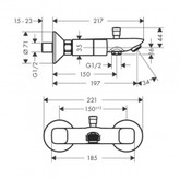 Смеситель для ванны HANSGROHE Logis 71243000 