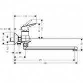 Смеситель для ванны HANSGROHE Logis 71402000 дл. излив