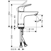 Смеситель для раковины HANSGROHE Focus 100 31517000