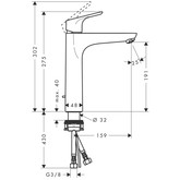 Смеситель для раковины HANSGROHE Focus 190 31608000