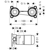 Смеситель для раковины HANSGROHE Focus 70 31926000 с гигиен.душем