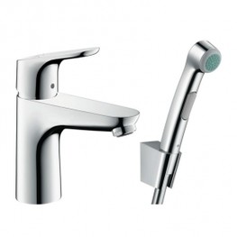 Смеситель для раковины HANSGROHE Focus 100 31927000 с гигиен.душем