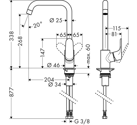 Смеситель для кухни HANSGROHE Focus 31820000