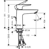 Смеситель для раковины HANSGROHE Talis E 100 71710000 д/к