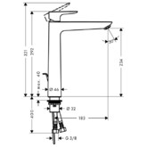 Смеситель для раковины HANSGROHE Talis E 240 71716000 д/к