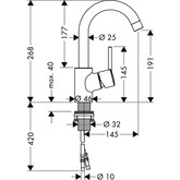 Смеситель для раковины HANSGROHE Talis S 32070000