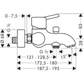 Смеситель для ванны HANSGROHE Talis S 32420000