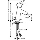 Смеситель для раковины HANSGROHE Talis S New 80 72010000