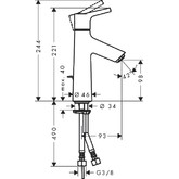 Смеситель для раковины HANSGROHE Talis S New 110 72020000