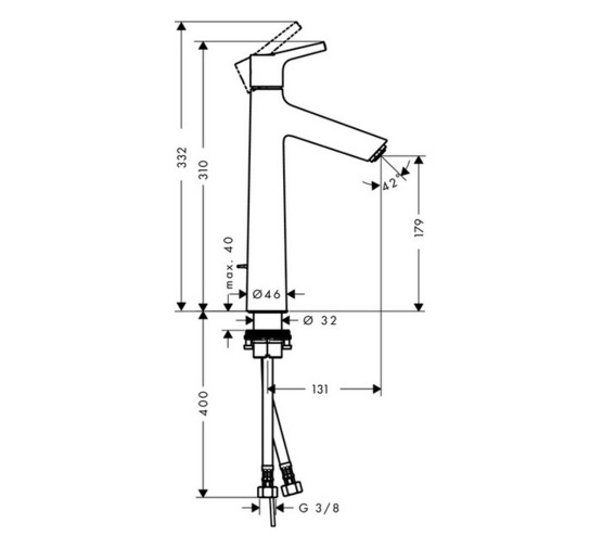 Смеситель для раковины HANSGROHE Talis S New 190 72031000