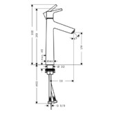 Смеситель для раковины HANSGROHE Talis S New 190 72031000