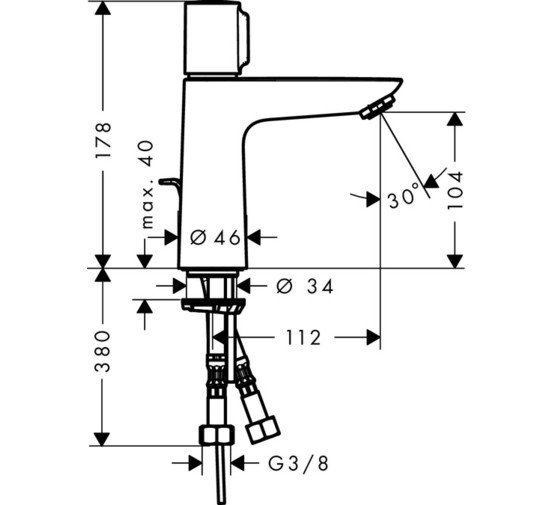 Смеситель для раковины HANSGROHE Тalis Select E 110 71750000 д/к