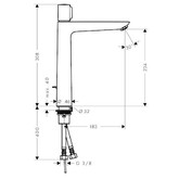 Смеситель для раковины HANSGROHE Тalis Select E 240 71752000 д/к