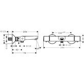 Смеситель для ванны HANSGROHE Ecostat Universal 13123000 термостат