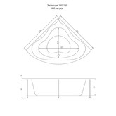 Акриловая ванна Aquatika Evoluzia Basic 150x150 с гидромассажем