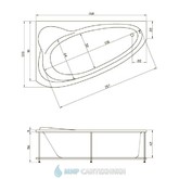 Акриловая ванна Aquatika Logika Standart 160x105 L без гидромассажа