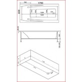 Акриловая ванна BAS Эвита Flat 180*85 с гидромассажем