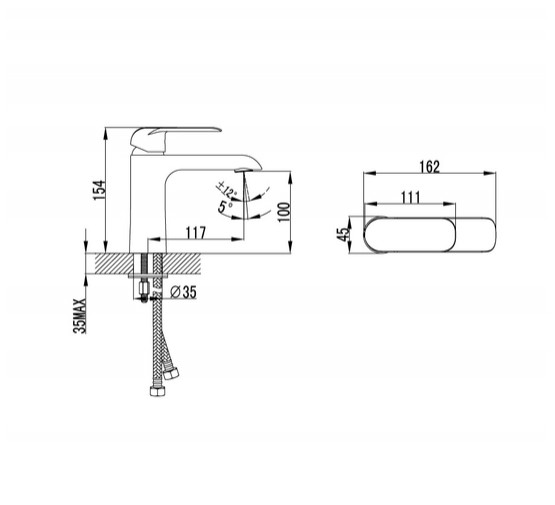 Смеситель для раковины IDDIS Calipso CALSB00i01